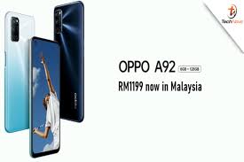 The phone comes with 6.5″ hd+ display and 16mp selfie shooter placed on the eyedrop the a9 (2020) comes in space purple and marine green colors and available in malaysia with 8gb ram / 128gb for rm1199. Oppo A92 With 5000mah Battery 48mp Quad Camera Setup Snapdragon 665 Soc Launched Price Specs Mysmartprice