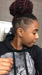 Shaved Sides With Faux Locs Hair Styles Natural Hair Styles Locs Hairstyles