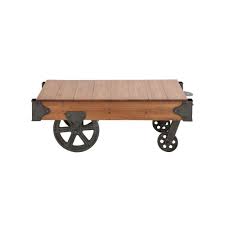 Natural Brown Rectangular Birch Wood Coffee Table Cart With Wheels Coffee Table Wood Coffee Table Coffee Table With Shelf