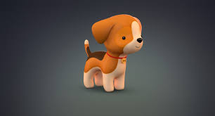 Cute Cartoon Dog 2 3d Model Cartoon Dog Dog Animation My Pet Dog