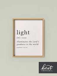 Light Defintion Print Salt Light Print Bible Verse Print Matthew 5 14 Bible Verse Art Definition Print Dictionary Print Bible Verse Prints Bible Verse Art You Are The Father