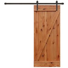 Pacific Entries 36 In X 84 In Rustic Unfinished Plank Knotty Alder Sliding Barn Door Kit With Oil Rubbed Bronze Hardware Kit Ua3100 3684 The Home Depot Barn Door Kit Barn Doors