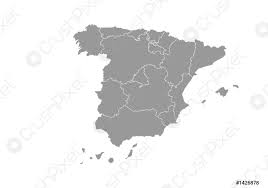 Sie können diese karten kostenlos herunterladen oder drucken. Spanien Karte Hohe Detaillierte Karte Von Spanien Auf Weissem Stock Vektorgrafi Crushpixel