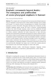 Don't know how to use google drive? Pdf Emphatic Consonants Beyond Arabic The Emergence And Proliferation Of Uvular Pharyngeal Emphasis In Kumzari