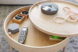 This short heighted coffee table has a narrow flat base that provides it a good stability on the ground. Coffee Tables For Small Spaces Small Coffee Tables With Storage Via Yellow Brick Home Coffee Table Small Space Small Coffee Table Table For Small Space