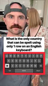 Country keyboard spelling puzzle
