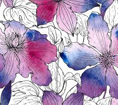 Touch device users can explore by touch or. Watercolor Purple Flower Floral Pattern Digital Art By Noirty Designs