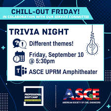 We do themes including walking dead, the office, nintendo and more! Asce Uprm Trivia Night Hoy Por Fin Es Viernes Y Facebook