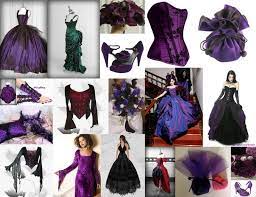 Gothic Wedding Purple Black Green Gothic Wedding Dress Dark Wedding Gothic Wedding