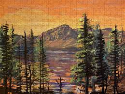 Medicine Bow Peak and Lake Marie Jigsaw Puzzle