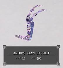 We did not find results for: Amethyst Claw Left Half Legacy Of The Dragonborn Fandom