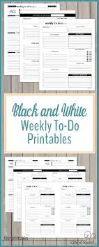 Black And White Weekly To Do List Printables School Organization Printables Planner Printables Free Free Printables Organization