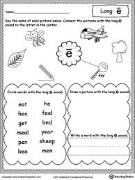 Long E Sound Worksheet Vowel Worksheets Long Vowel Worksheets Phonics Worksheets