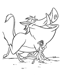 Timon and pumbaa caught in a trap looks like timon and pumbaa are in danger! Lion King Coloring Pages Coloringmates Coloring Home