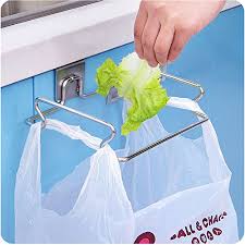 Plastic bag holder dispenser grocery storage box wall mount kitchen organizer. Large Stainless Steel Trash Bag Holder For Kitchen Cabinets Doors And Cupboards Stainless Steel