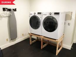 Doing laundry in laundry room. Space Saving Laundry Room Renovation Apartment Therapy