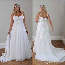Champagne wedding dresses ruffles bridal gowns bride dress plus size custom madetop rated seller. Discountplus Size Casual Beach Wedding Dresses 2019 Spaghetti Straps Beaded Chiffon Floor Length Empire Waist Elegant Bridal Gowns From Magicglasses 98 84 D Casual Beach Wedding Dress Elegant Bridal Gown Beach Bridal Dresses