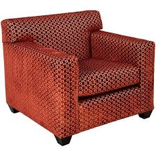 Pre Owned Jacquard Arm Chair 425 Liked On Polyvore Featuring Home Furniture Chairs Red Red Chair Oversi Oversized Furniture Red Accent Chair Armchair