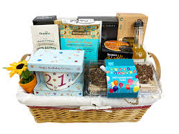 Personalized jewelry, custom and inspirational wall art, and a big bunch of cheerful happy birthday flowers are a few of our most popular 21st birthday gifts for her. 21st Birthday Fancy Pantry Gift Hamper Baskets Galore