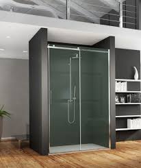 Paroi De Douche Axer A Acces De Face Coulissant Ouverture Centrale Par Panneau Coulissant Sur Un Panneau Fi Paroi De Douche Paroi De Douche Coulissante Douche