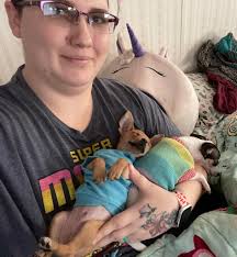 Gypsy Rose 🌹 got a new sweater today.