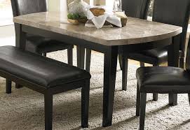 Rectangular dining tables blend seamlessly into traditional and contemporary spaces alike; Black Wood Dining Table And Bench Set