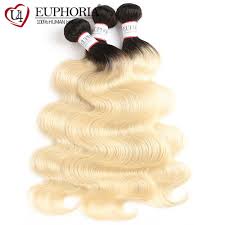 4.1 out of 5 stars 300. Ombre Color Human Hair Weave Bundles Euphoria Blonde 1b 613 Body Wave Hair Weft Extensions 8 26inch Brazilian Remy Hair Weaving Buy At The Price Of 17 45 In Aliexpress Com Imall Com