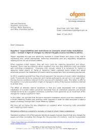 Cover letter for meter reader. Ofgem Gov Uk