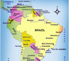 Brazil map with cities, roads, and rivers. Brazil Map Brazil On The Map South America Americas