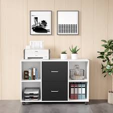 This is a base cabinet with two filing drawers. 17 Stories 2 Drawer Wood Large Mobile Lateral Letter Size Filing Cabinet Printer Stand With Storage Shelves And Wheels For Home Office Reviews Wayfair Ca