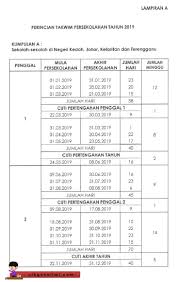 Takwim persekolahan ini amat diperlukan oleh pihak sekolah bagi merancang aktiviti. Cuti Sekolah 2018 Kumpulan A Kronis F