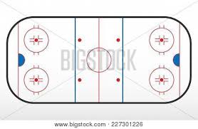The outside red lines are the goal lines. Hockey Rink Markup Vector Photo Free Trial Bigstock