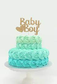 Baby Boy Cake Topper For Baby Shower Gender Reveal Party Birthday Party Gold G Baby Boy Cake Topper Baby Shower Cakes For Boys Baby Shower Cake Toppers Boy