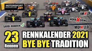 Ungarns formel 1 grand prix, er det sidste løb inden kørere og hold, sendes på sommerferie, en sommerferie de ikke fik i 2020, men med fuld kalender i 2021 er den genindført, til trods for de rekord mange løb. Formel 1 Kalender 2021 Saudi Arabien Rein Deutschland Raus Youtube