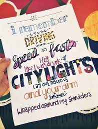 Tracy Chapman Fast Car Lyrics Typography