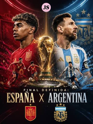 Jornal dos Sports | FINAL DEFINIDA! Argentina x Espanha na GRANDE FINAL da Copa do Mundo. E a&iacute;, JS. Quem vence no dia 19? | Instagram