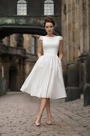See more ideas about wedding dresses, dresses, short sleeve wedding dress. A Line Satin Short Wedding Dress With Beaded Cap Sleeves Loveangeldress