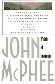 Table Of Contents By John Mcphee