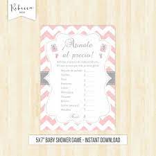 The Price Is Right In Spanish Baby Shower Rosa Game Atinale Al Precio Espanol Juegos Baby Shower Imprimible Espanol Baby Shower Nina 105 Baby Shower Baby Shower Printables Baby Shower Games