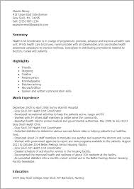 Job description · the health unit coordinator provides clerical and system coordination and support for the inpatient care areas. Health Unit Coordinator Resume Example Myperfectresume