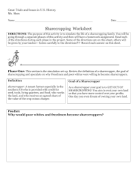In the great depression people turned to sharecropping because they did not have enough money. Sharecropping Game