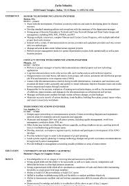 Telecommunications Engineer Resume Samples Velvet Jobs
