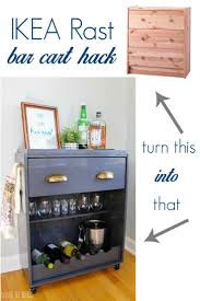 Ikea Rast Hack A Dresser Becomes A Bar Cart Bar Cart Hack Diy Bar Cart Ikea Bar