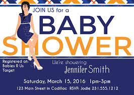 A baby shower celebrates the special arrival of a new member of the family, and it makes sense that the baby shower invitation card should be just serif fonts contain decorative or modern flourishes at the ends of each letterform, giving each style a unique feel. Navy Blue Orange Baby Shower Invitations Storkbabygiftbaskets Com