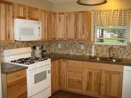 The cabinets are about the same color as my cabinets. Kitchen Backsplash Ideas With Hickory Cabinets Home Interior Ideas