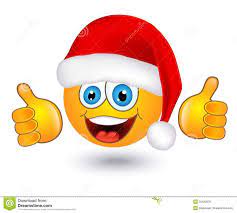 Illustration About Yellow Shiny Round Emotion In Santa Hat On White Background Illustration Of Cartoons Hea Christmas Emoticons Funny Emoji Faces Funny Emoji