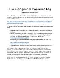 Location in designated place b. Fire Extinguisher Inspection Log System By School Admin Network Tpt