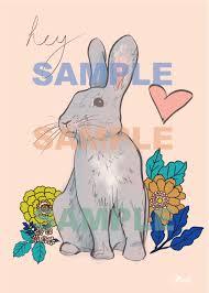 Digital Download Hey Bunny Illustration Kids Room Nursery - Etsy
