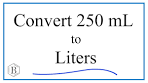 Convert 250mL to L (250 milliliters to Liters) - YouTube