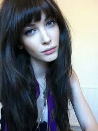 Model Brunette Blue Eyes Rocker Hair Dark Hair Hair Beauty